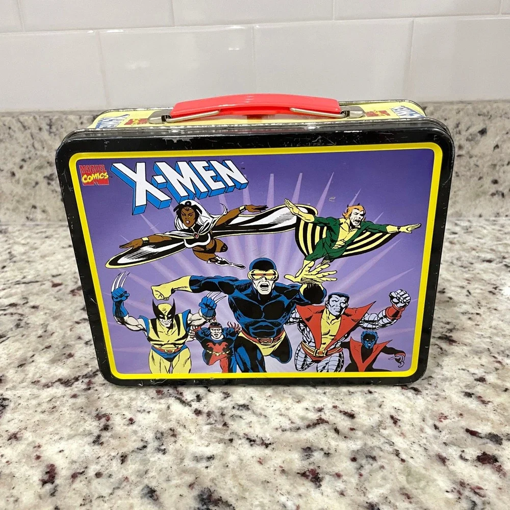 Vintage 1998 Marvel X-Men Metal Lunch Box Rare Violet Background Wolverine Storm